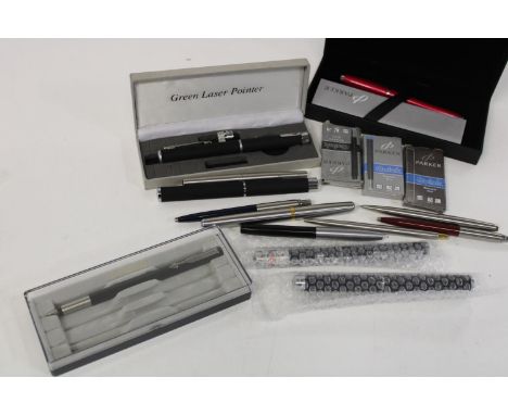 A job lot of vintage pens etc 