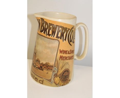 A vintage 'The Hook Norton Brewery Co' ceramic ale jug h22cm 