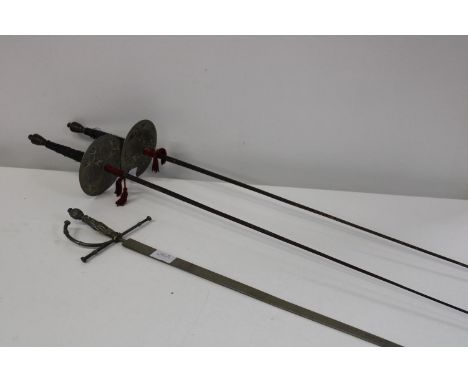 Two vintage fencing sabres &amp; one other collection only 