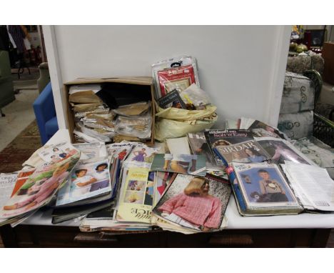 A job lot of vintage knitting  and sewing patterns &amp; other related items 