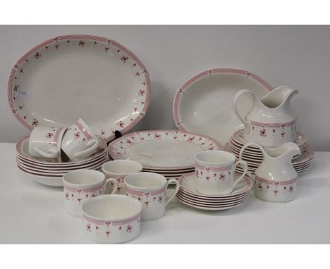 A large Royal Doulton 'Calico Red' tea service (2nd quality) collection only 