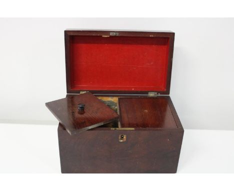 A mahogany tea caddy (needs attention) 