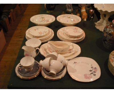 A British Anchor Staffordshire Pottery part-dinner service, largely a six place setting, together with a circa 1960's/70's Su