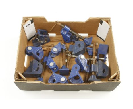 Six pairs of sash cramp heads by RABONE G++