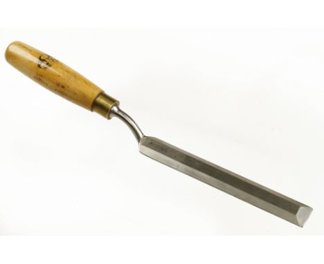 A 1 1/4" cranked bevel edge paring chisel by MARPLES with boxwood handle G++