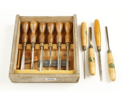 A set of 6 carving tools by MARPLES and 4 others G