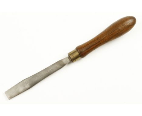 A rare Bill Carter style flat ended scraping chisel by HOLTZAPFFEL with rosewood handle, even Mr Holtzapffel copied Bill's in