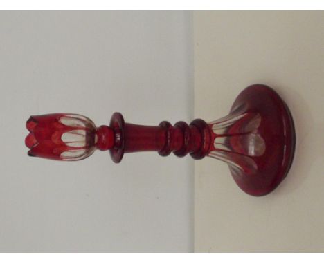 Bohemian glass decanter, 22 cm high