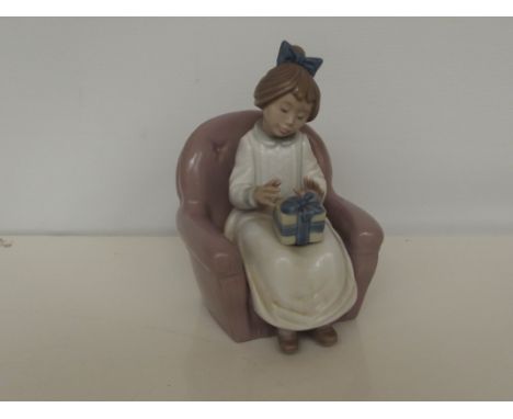 Nao figure of a seated girl, 18 cm 