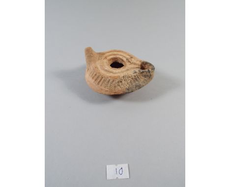 An Ancient Roman Large Size Oil Lamp Circa 200AD and Found In Palestine.