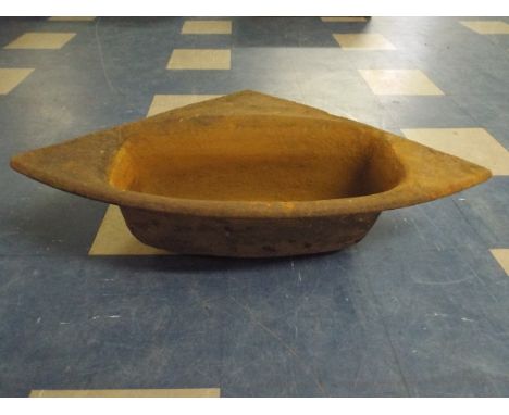 A Victorian Cast Iron Corner Horse Trough. 93cm wide.