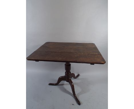 A 19th Century Oak Rectangular Snap Top Tripod Table