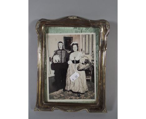 An Edwardian Silver Easel Photo Frame. Birmingham Hall Mark. 23x17cm