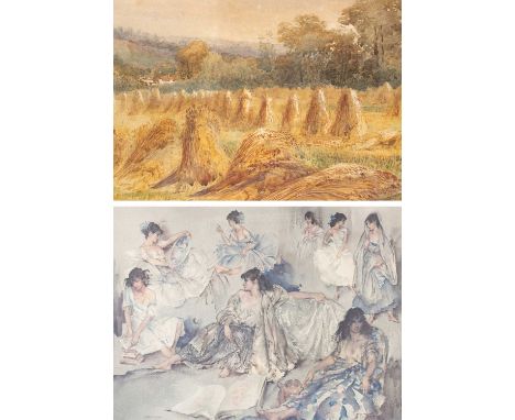 William Russell Flint (1880-1969)Variations IVsigned in pencil to marginlithograph in colours, 44cm x 60cm andBritish School,