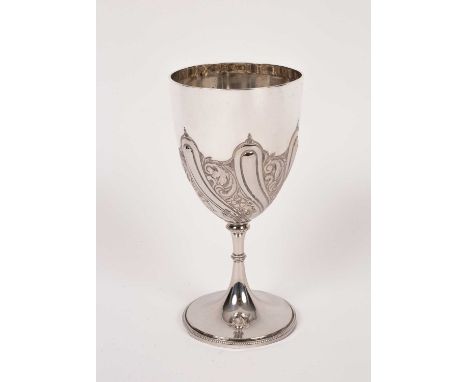 An Edwardian silver goblet, James Dixon and sons, Sheffield 1901, retailed by Lund &amp; Blockley, Bombay &amp; Poona, 17cm h