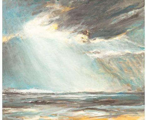 ARR Malcolm Fryer (born 1937)Stormy Seascapesigned lower rightoil on board69cm x 82cm  Framed. Minimal visible damage aside f