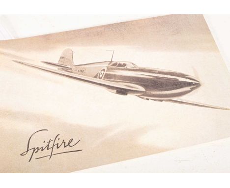 Vickers Supermarine 'Spitfire' facsimile of the original June 1939 sales brochure, in English and French, printed in blue and