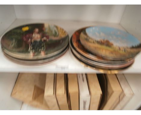 shelf of collectors plates