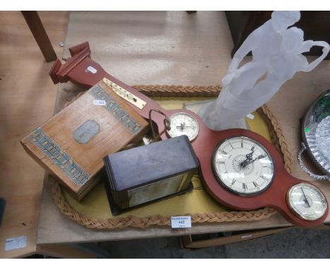 tray inc barometer and bakelite clock