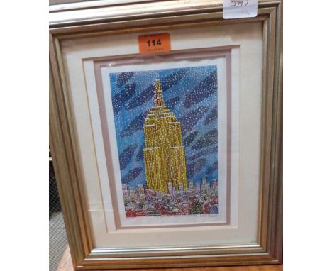 ROBERT CLARENCE. AMERICAN 20th CENTURY New York on a calm Winter day. Ltd edition lithograph no. 20/1500. Signed and dated '9