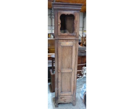 An 18th century French joined pine comptoise clock case. 86' high