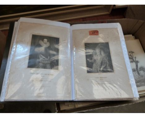 An album of 19th century portrait engravings from 'Illustrious Personages of Great Britain', Harding &amp; Lepard 1835