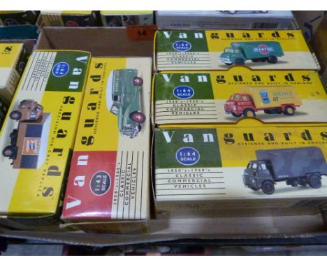 Four Vanguards 1:64 scale and one 1:43 scale Classic Commercial vehicle. Mint and boxed