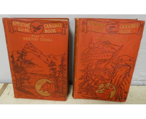 ROBERTS CHARLES G. D.&nbsp;&nbsp;Appleton's Canadian Guide Book. 2 vols. Adverts, illus. &amp; maps. Orig. limp pict. red clo