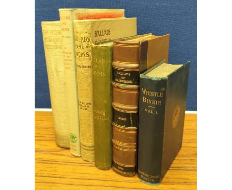 THE GLASGOW BALLAD CLUB.&nbsp;&nbsp;Ballads &amp; Poems for 1895, 1898 &amp; 1952. The 1898 vol. with a tipped in manuscript 