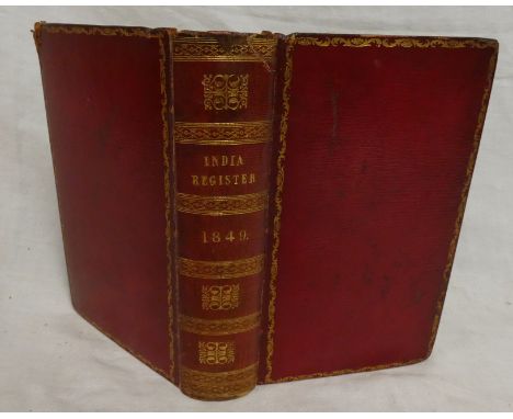 CLARK F. (Compiler).&nbsp;&nbsp;The East-India Register &amp; Army List. Red morocco gilt, a.e.g. 1849. 