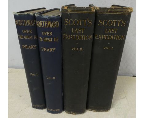 SCOTT CAPTAIN R. F.&nbsp;&nbsp;Scott's Last Expedition. 2 vols. Illus. &amp; maps. Worn orig. blue cloth, internal browning &