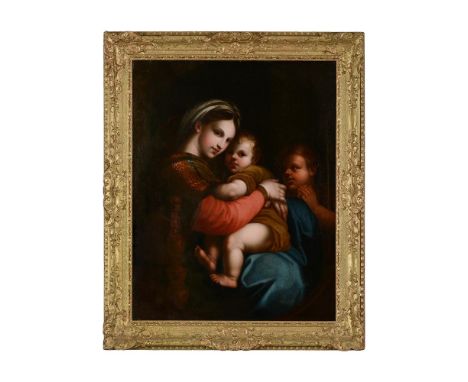 AFTER RAPHAEL SANZIOTHE MADONNA DELLA SEDIAOil on canvas89 x 70cm (35 x 27½ in.)Provenance:Property from the Kingshott Collec
