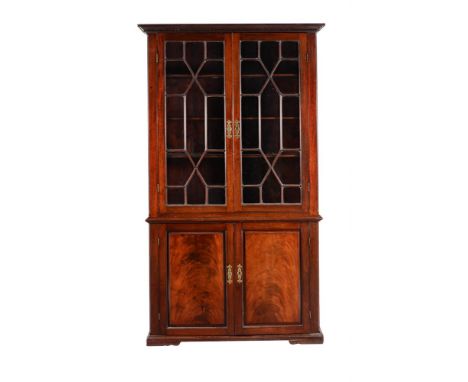 A GEORGE III MAHOGANY CABINET BOOKCASE CIRCA 1780 approximately 205cm high, 95cm wideCondition Report: There are some marks, 