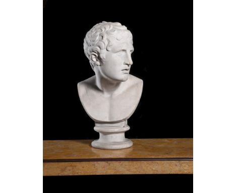 A PLASTER BUST OF A 'HEROIC HEAD'BY DOMENICO BRUCCIANI & CO, CIRCA 1900 Numbered to socle 2258 and inscribed to cast reverse 