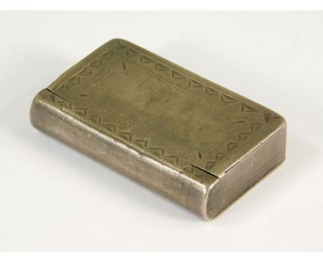 SNUFF BOX. A George III silver book-shaped snuff box, by John Shaw. Birmingham 1778. 2 x 3.5cm.