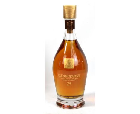 GLENMORANGIE; a single bottle of 'The Quarter Century Perfected by the 16 Men of Tain' 25 Years Old Highland single malt Scot