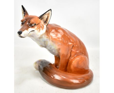 ROYAL DOULTON; a large lustre glazed HN2634 figure of a fox, further marked '12.10.81 PC' to base, height 25.5cm.Additional I