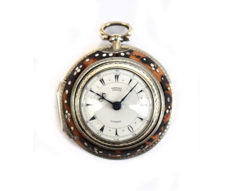 EDWARD PRIOR OF LONDON; a mid-19th century quadruple cased pocket watch made for the Ottoman market, the domed engraved outer