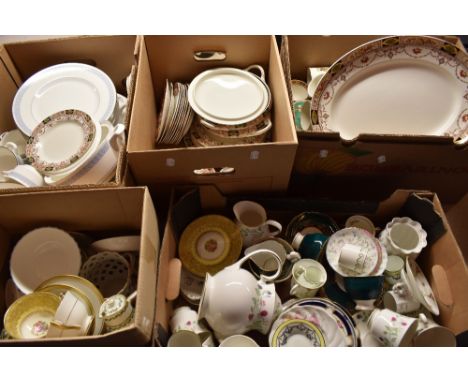 A large quantity of ceramics including a Royal Worcester 'Chelsea' pattern part dinner set, further part sets including flora