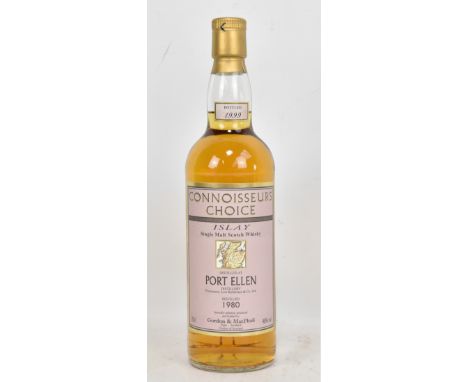 CONNOISSEURS CHOICE; a single bottle of Islay single malt Scotch whisky, distilled 1980 at Port Ellen, Proprietors Low Robert