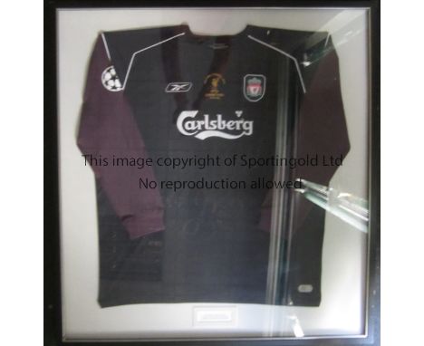 CHAMPIONS LEAGUE - LIVERPOOL  2005     Goalkeeping Jersey worn by Liverpool goalkeeper Jerzy Dudek during the second half and