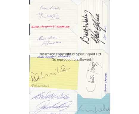 ARSENAL 70-71  Collection of nine Arsenal players autographs on individual cards, all played in the 70-71 Double team and inc