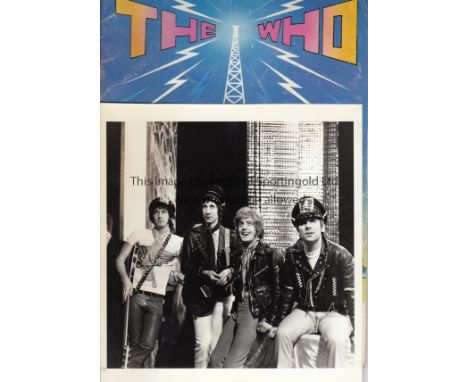 THE WHO CONCERT PROGRAMME          Programme with ticket stapled inside for Wembley Stadium 18/8/1979 which is very slightly 