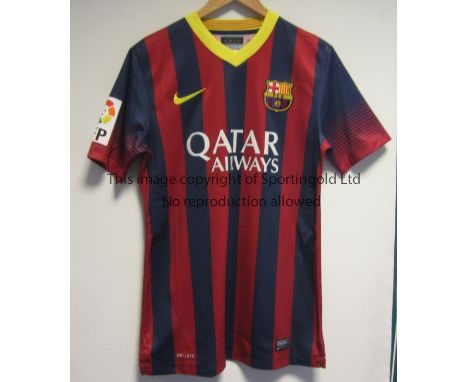 NEYMAR - BARCA SHIRT    Barcelona Neymar JR  home shirt from his first season with Barcelona, short sleeve shirt , with Neyma