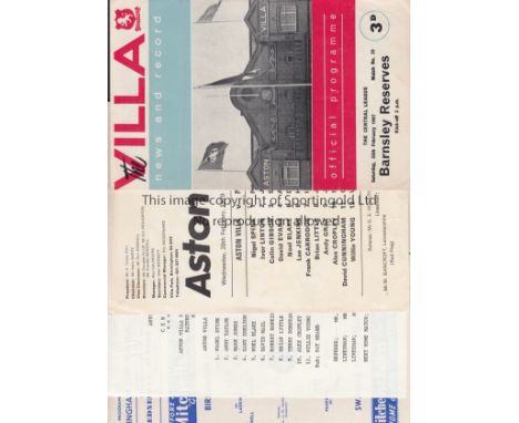 RESERVES / YOUTH  Collection of 100 Reserves and Youth programmes, 9 x 1950s, 17 x 60s, 8 x 70s and 66 x 80s onwards. Fifty d