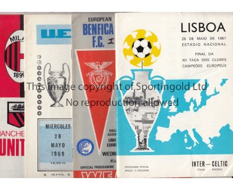 1966, 1967, 1968 &amp; 1969 EUROPEAN CUP FINALS       Programmes for all 4 Finals, Real Madrid v Partizan Belgrade in Brussel