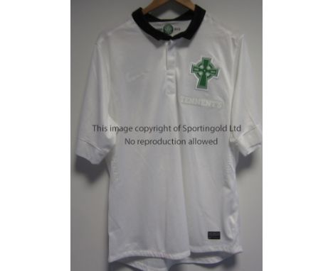 WANYAMA - CELTIC   Celtic match worn Victor Wanyama shirt, white short sleeves with Clydesdale Bank Premier League flashings 