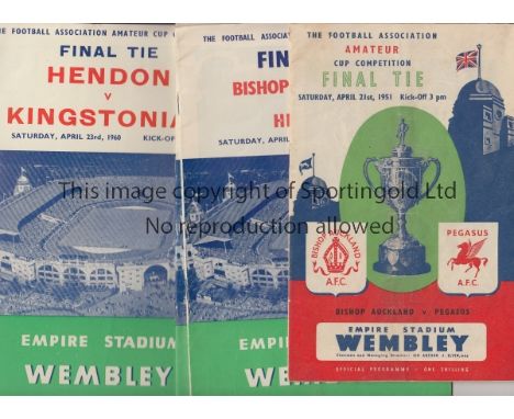 FA AMATEUR CUP FINAL / SEMI-FINAL      Fourteen Wembley Finals and 1 Replay at Maine Road covering the period from 1951, Bish