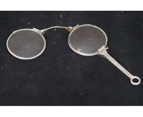 Silver lorgnette glasses