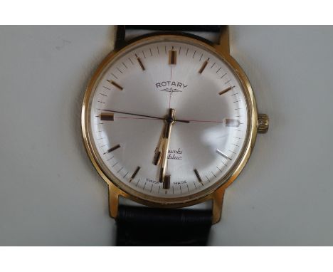 Gents Rotary 17 jewels gold plated wristwatch 